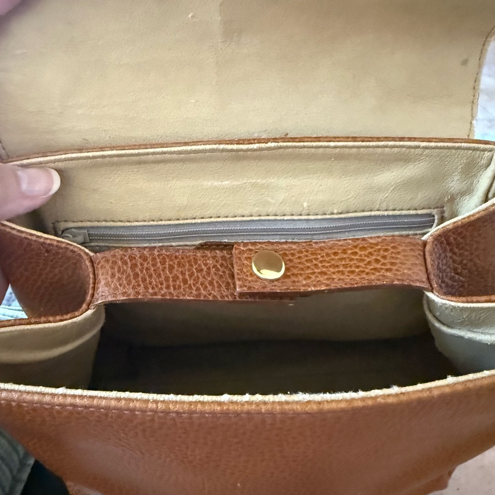 Vintage Furla Leather Purse Bag Tote Shoulder Handbag Removable Strap Classic - Picture 11 of 12